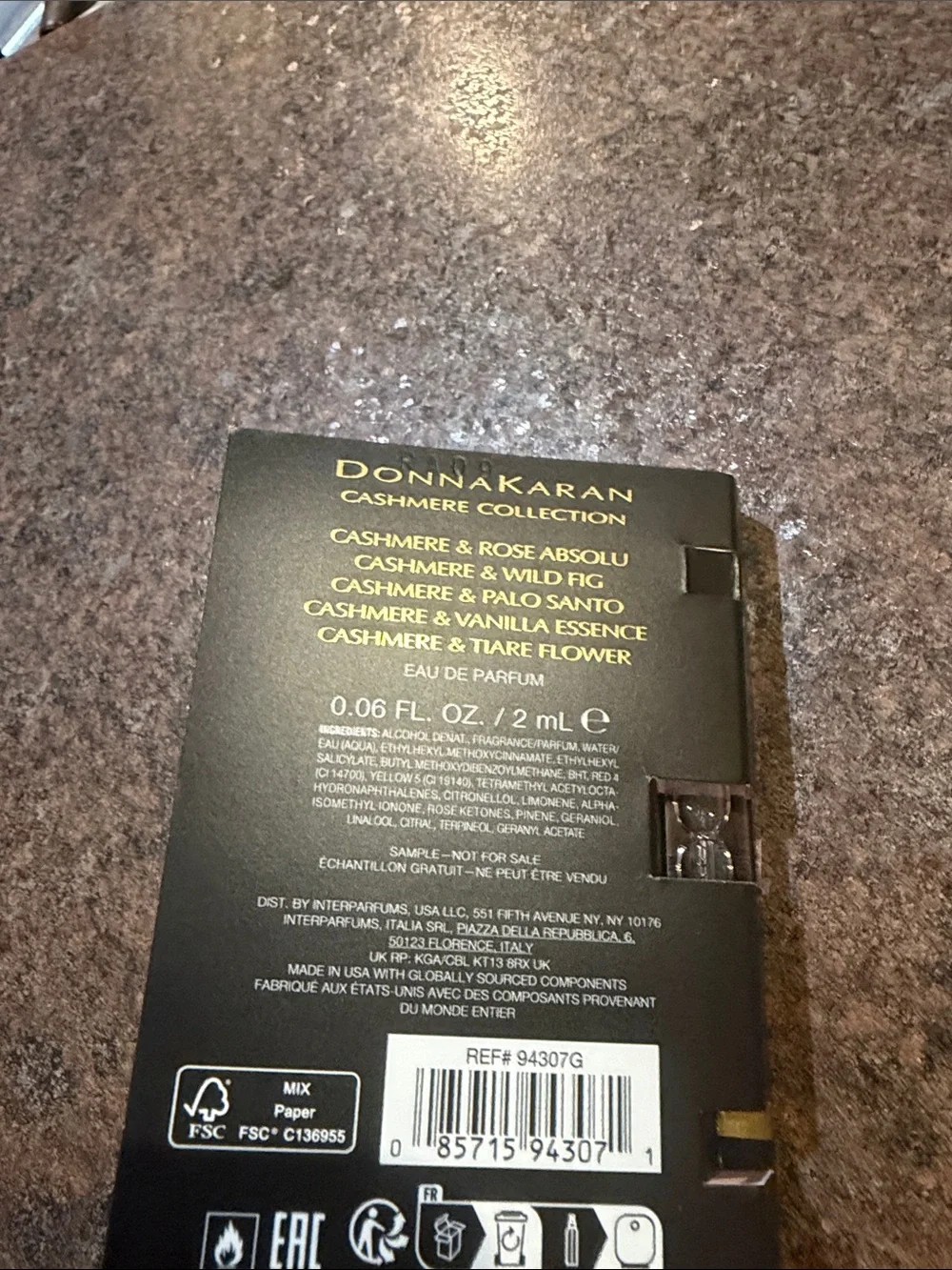 5/$25.00 Donna Karan Cashmere rose absolu sample travel size
